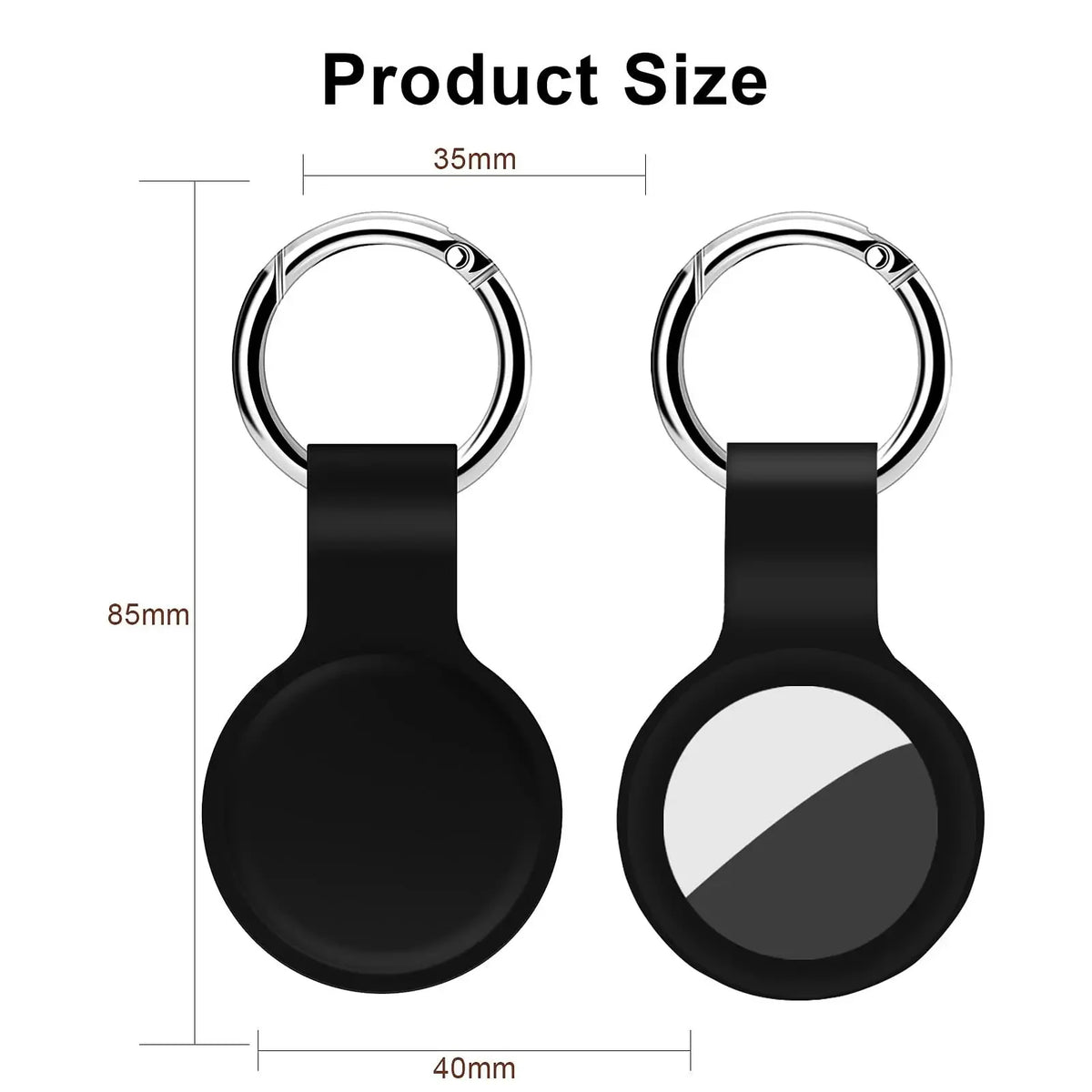 Waterproof Silicone AirTag Case with Keychain for Pets & Keys
