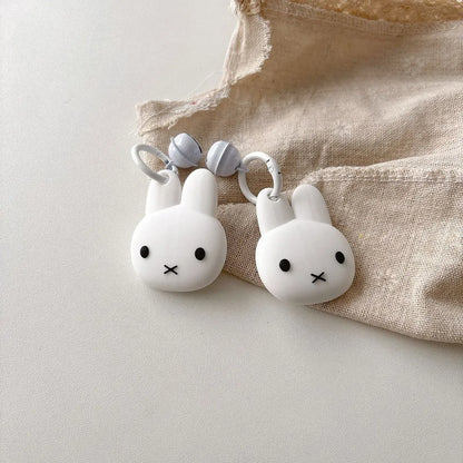 Miffy Rabbit AirTag Cover for Dogs & Cats – Protective Pet Collar Holder with Keychain