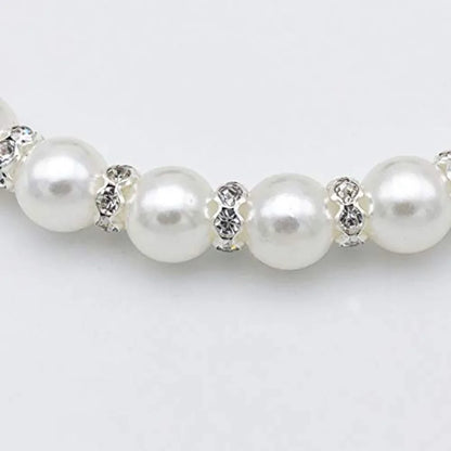 Diamond Pearl Dog Necklace – Bling Rhinestone Pet Jewelry Collar for Small Dogs & Cats