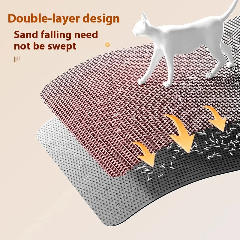 Large Cat Litter Mat – Waterproof Double-Layer Non-Slip Pad