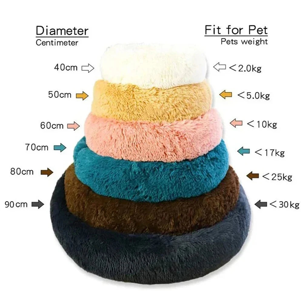 Soft Plush Pet Bed – Cozy Washable Bed for Dogs & Cats
