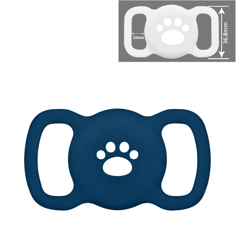 Airtag Dog Collar Holder, [1 Pack] Airtag Holder, Silicone Full Body Covered Protective Air Tag for Pet - Fits All Width
