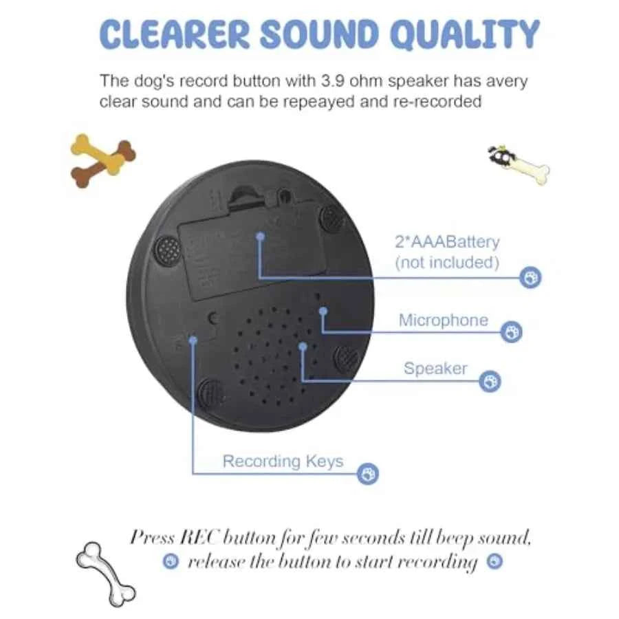 Dog Buttons for Communication 9 Pcs Dog Talking Button Set 30s Voice Recording Pet Buzzer Training Buttons Speaking Button for