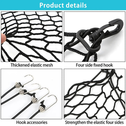 Universal Car Dog Barrier Net – Foldable Pet Safety Mesh for Rear Seat
