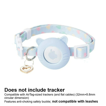 Adjustable AirTag Cat Collar,Pet Tracker Collar for  AirTag,Breakaway Collar with AirTag Case,Cat Collar with GPS Holder,Pet toy