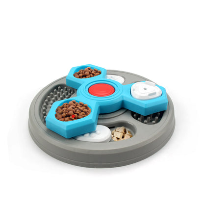 2-Layers Dog Puzzle Toys Slow Feeder Food Dispenser Interactive Increase Puppy IQ Anti-Choking Tableware Dog Licking Plates