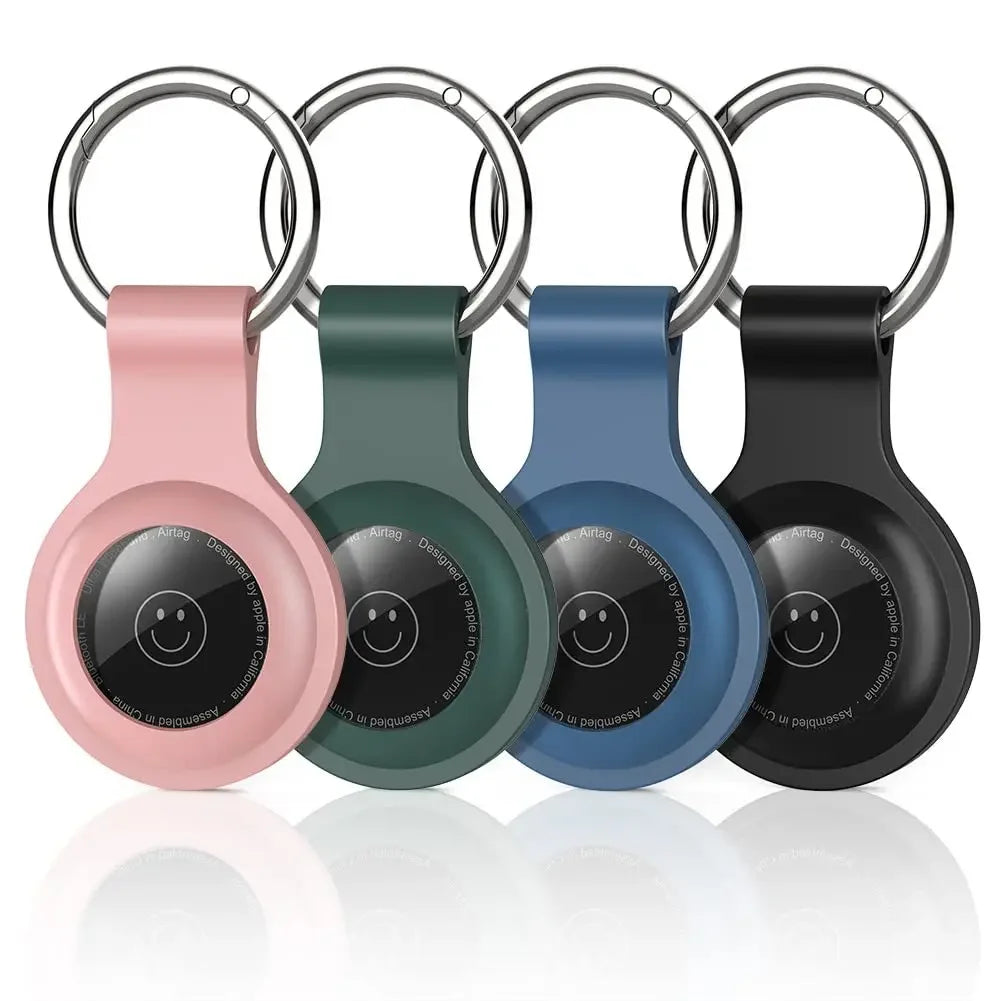 Waterproof Silicone AirTag Case with Keychain for Pets & Keys
