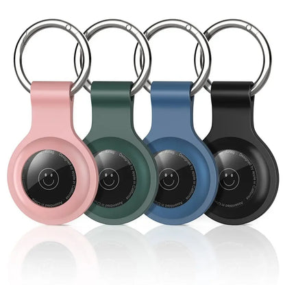Waterproof Silicone AirTag Case with Keychain for Pets & Keys