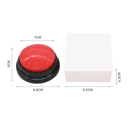 New Recordable Voice Recording Button Light Round Pet Talking Button Paw Pattern Interactive Dog Training Buttons Cat Puppy