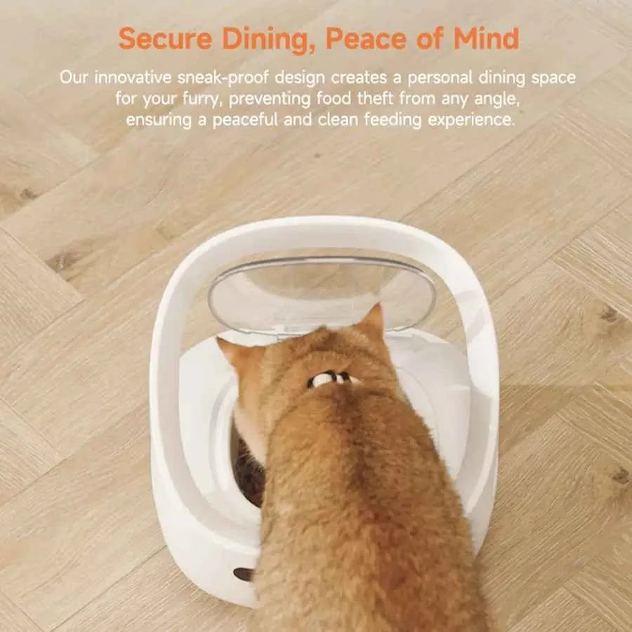 Smart Automatic Cat Feeder – Rechargeable Portion-Control Pet Food Dispenser
