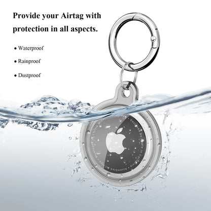 Transparent Waterproof TPU AirTag Case with Keychain