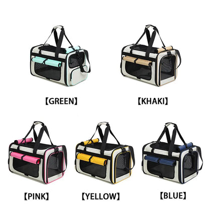 Cat Carrying Case Pet Dog Travel Carrier Soft-Sided Cat Bag Airline Approved Collapsible Cat Carrier Dog Carrier for Dogs & Cats