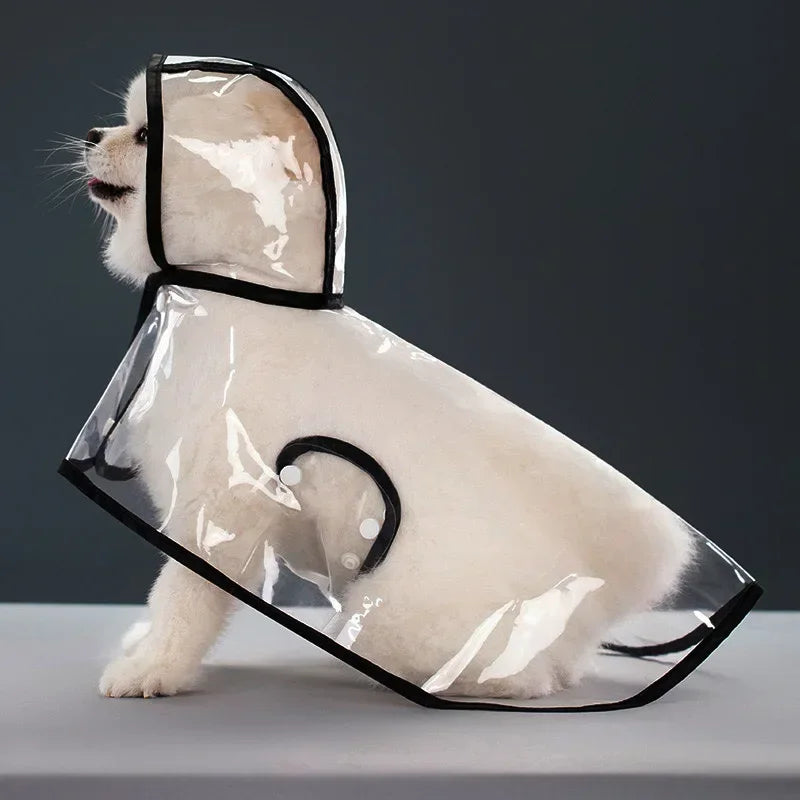 Transparent Waterproof Dog Raincoat – Windproof Pet Rain Jacket for Small, Medium & Large Dogs (XS–8XL