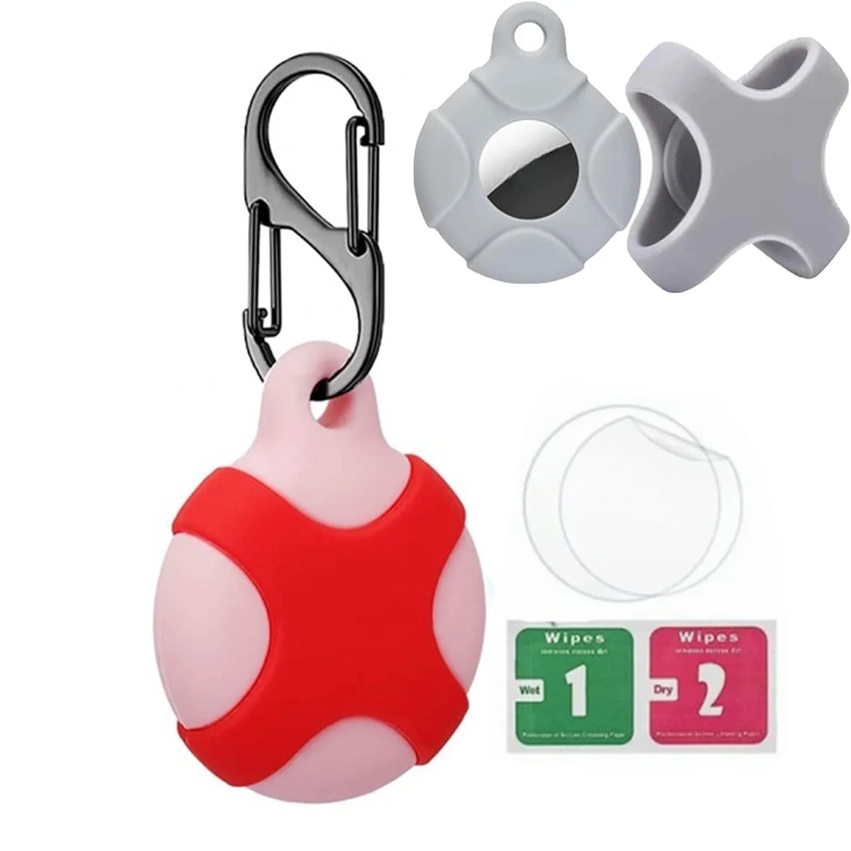 8/4/2 Pack AirTag Keychain Case – Waterproof Dog & Cat Holder