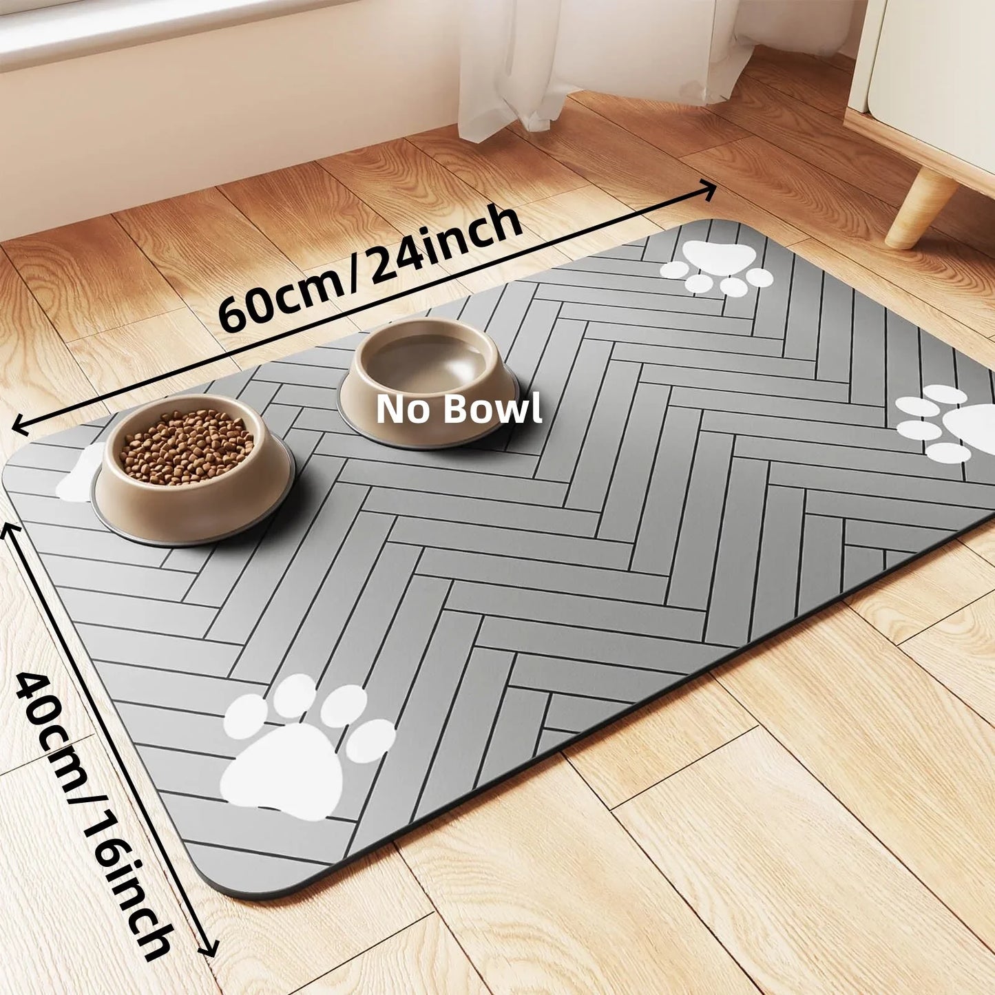 Absorbent Pet Feeding Mat – Waterproof Non‑Slip Placemat for Dog & Cat Bowls