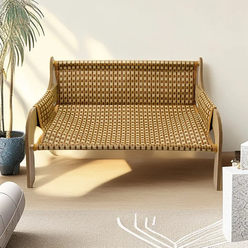Summer Cooling Cat Bed Cool Mat Sofa Cat Scratch Wear-Resistant Cat Bed Rattan Lounge Chair Dog House Cat House Pet Sleeping Bed