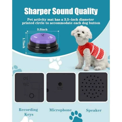 Dog Buttons for Communication 9 Pcs Dog Talking Button Set 30s Voice Recording Speaking Button Pet Speech Training Buzzers with
