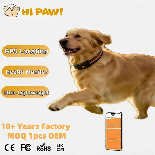 Smart GPS Pet Health Tracker Collar – GPS + BeiDou Location, Activity & Wellness Monitoring