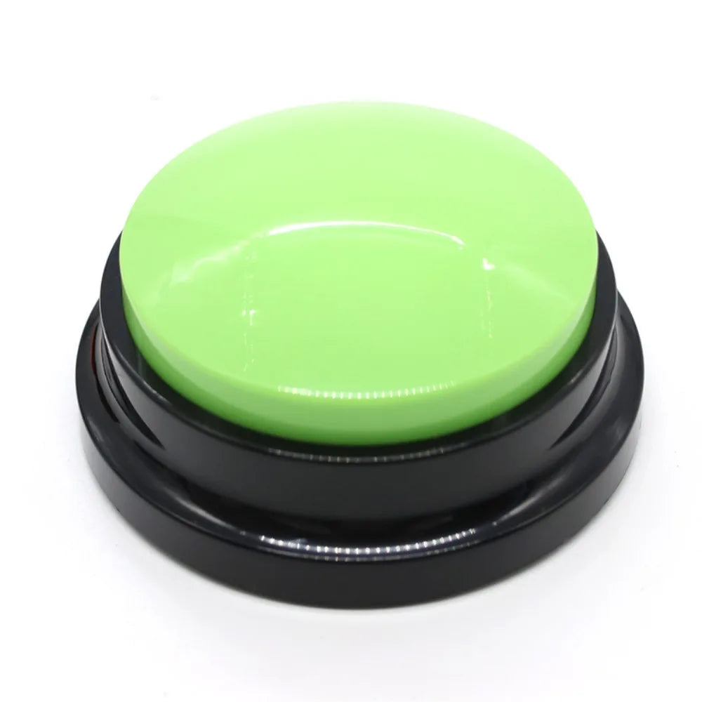 New Recordable Voice Recording Button Light Round Pet Talking Button Paw Pattern Interactive Dog Training Buttons Cat Puppy