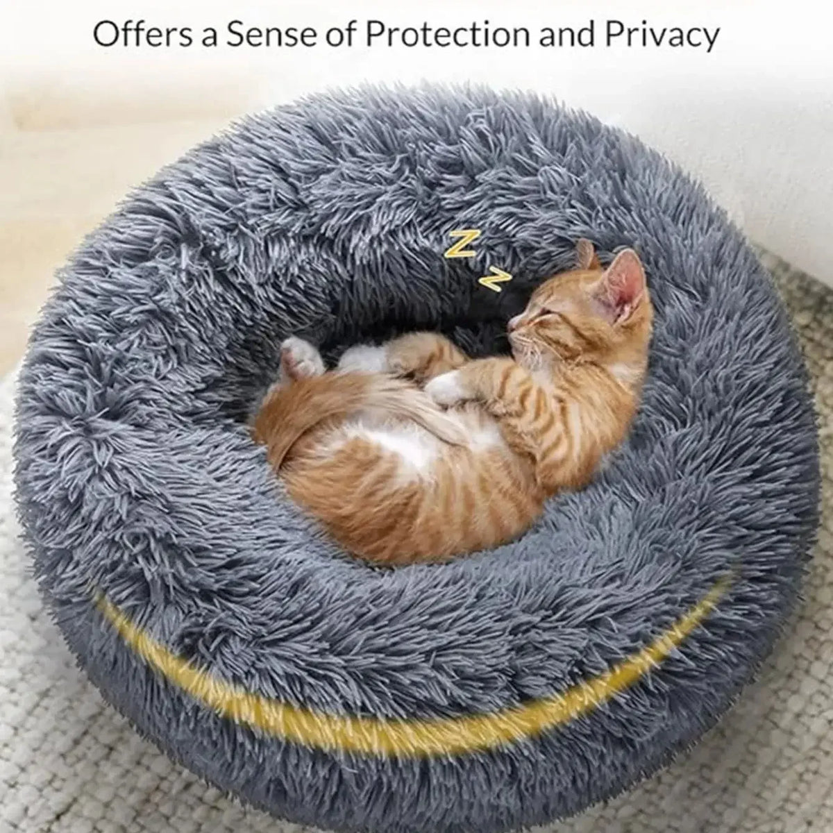 Soft Plush Pet Bed – Cozy Washable Bed for Dogs & Cats