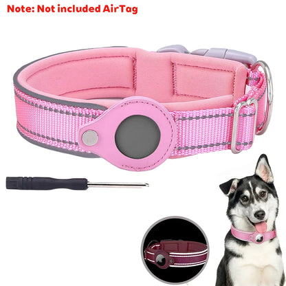 Apple AirTag Dog Collar – Reflective Waterproof Pet Tracker
