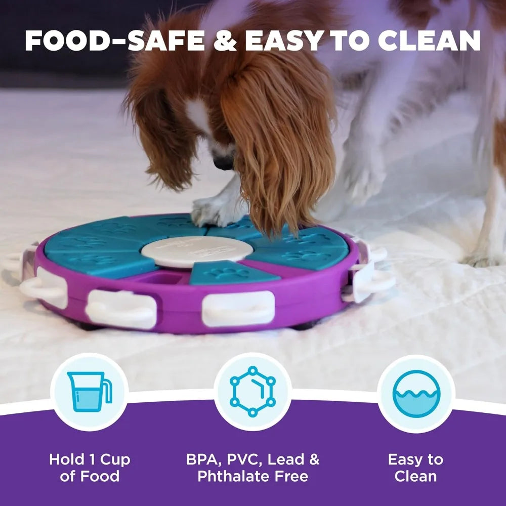 Outward Hound by Nina Ottosson Dog Twister Treat Puzzle Enrichment Toy, Level 3 Advanced, Purple