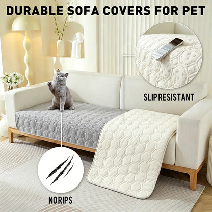 Premium Quilted Non-Slip Sofa Cover – Washable Furniture Protector for Pets & Kids