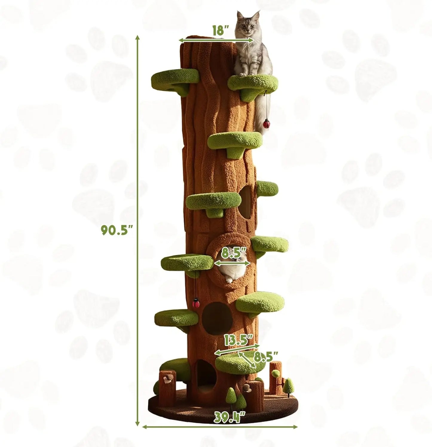 Oversized Cat Tree for Multiple Cats – 6 Condos & Heavy‑Duty Base