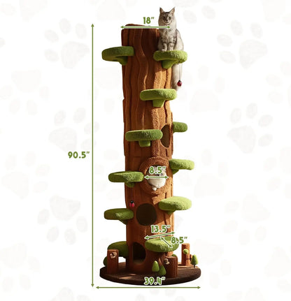 Oversized Cat Tree for Multiple Cats – 6 Condos & Heavy‑Duty Base