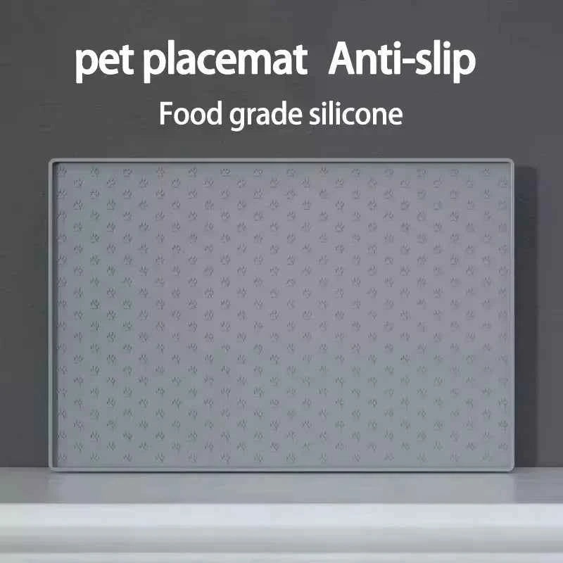 Silicone Pet Feeding Mat – Waterproof Non‑Slip Food & Water Bowl Pad