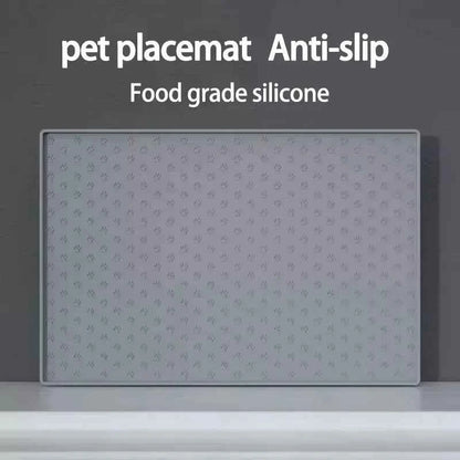 Silicone Pet Feeding Mat – Waterproof Non‑Slip Food & Water Bowl Pad