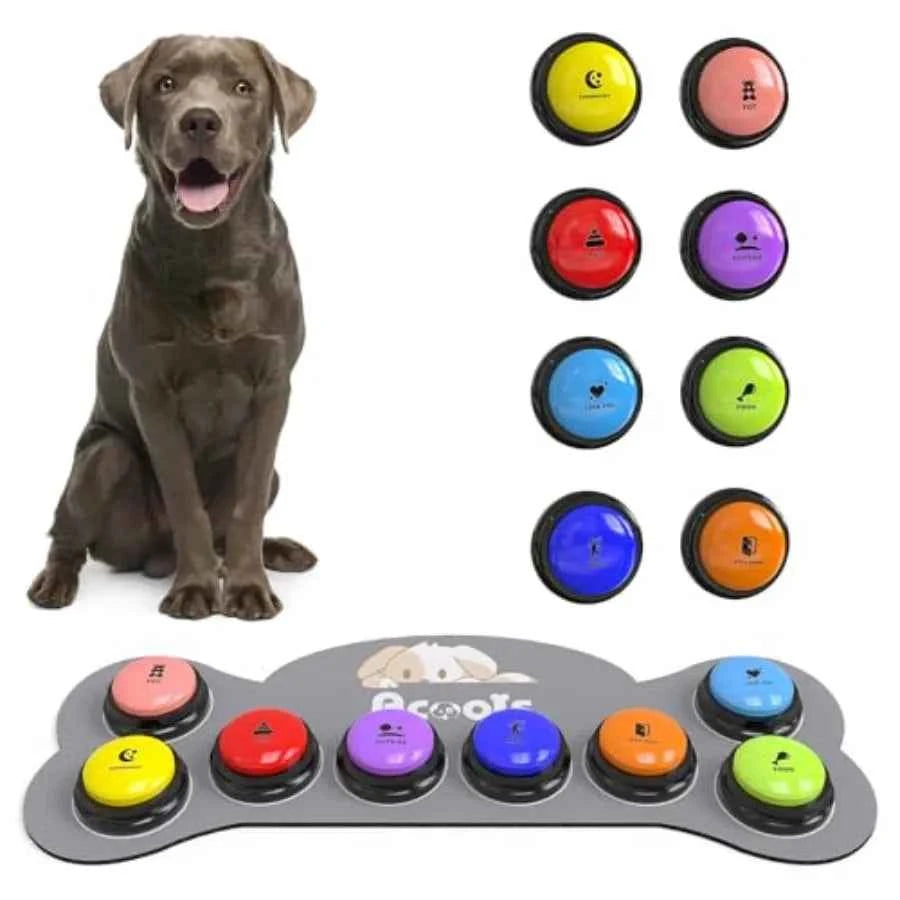 Dog Buttons for Communication 8 Dog Talking Button Set 30s Recordable Voice Pet Buzzer Training Buttons Speaking Button for Dog