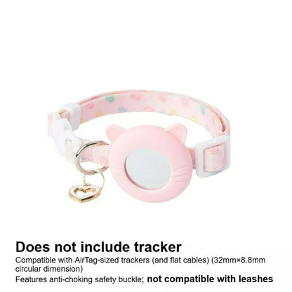 Adjustable AirTag Cat Collar,Pet Tracker Collar for  AirTag,Breakaway Collar with AirTag Case,Cat Collar with GPS Holder,Pet toy