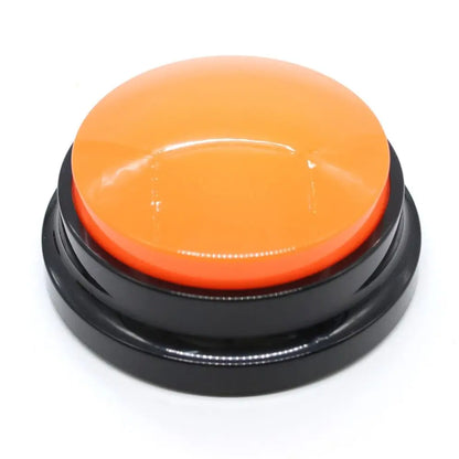 New Recordable Voice Recording Button Light Round Pet Talking Button Paw Pattern Interactive Dog Training Buttons Cat Puppy