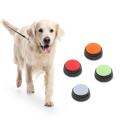 4 Pcs Recordable Talking Buttons Dog Interactive Toy Playback Educational Toy