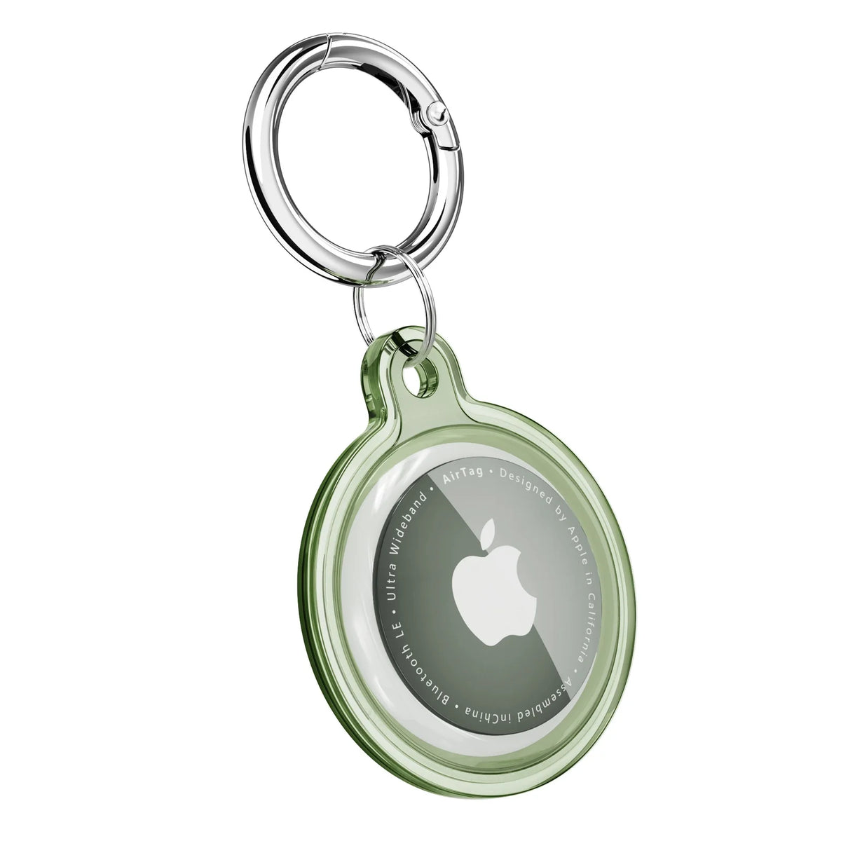 Transparent Waterproof TPU AirTag Case with Keychain