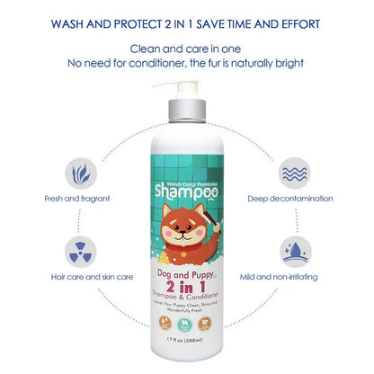 500ml Dog Shower Gel Remove Mites Deodorant Shampoo Long Lasting Fragrance French Bulldog Teddy Samoyed Pet Cleaning Products