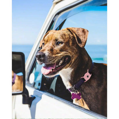 Airtag Dog Collar Holder, [1 Pack] Airtag Holder, Silicone Full Body Covered Protective Air Tag for Pet - Fits All Width