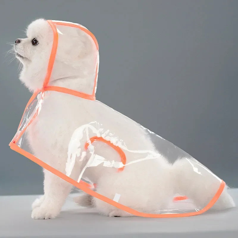 Transparent Waterproof Dog Raincoat – Windproof Pet Rain Jacket for Small, Medium & Large Dogs (XS–8XL