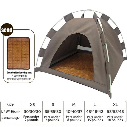 Pet Tent Bed Cats House Supplies Products Accessories Warm Cushions Furniture Sofa Basket Beds Winter Clamshell Kitten Tents Cat