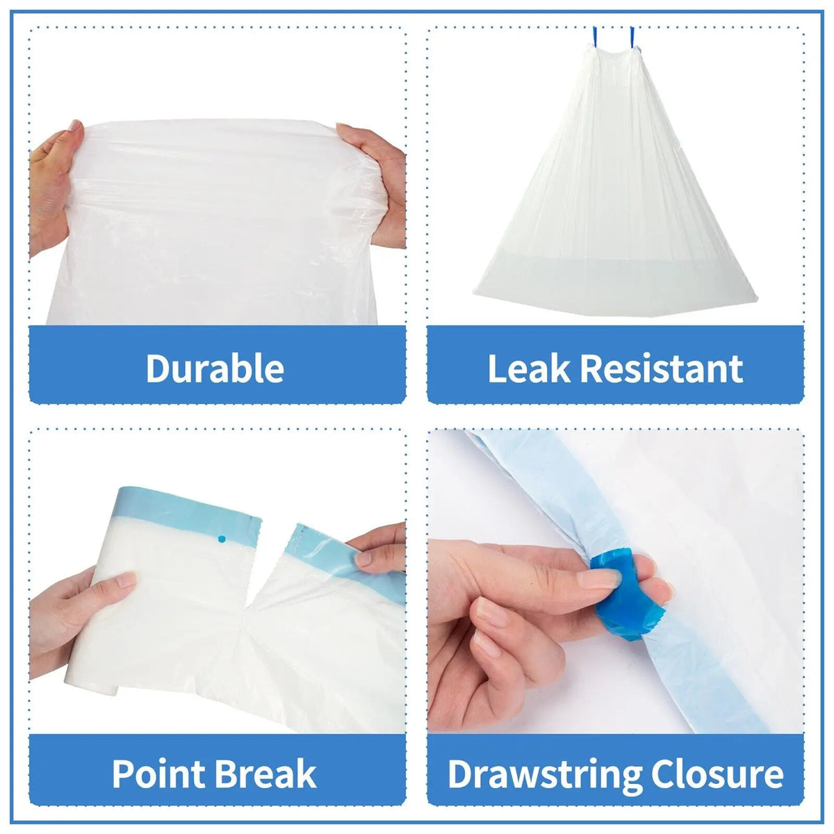 Cat Litter Box Liners – Drawstring Waste Bags for Self-Cleaning Boxes