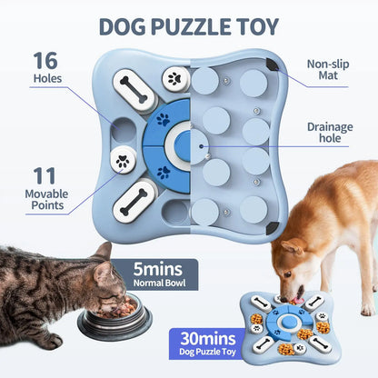 Interactive Memory Training Toy for Dogs & Cats – Squeak Puzzle Treat Game