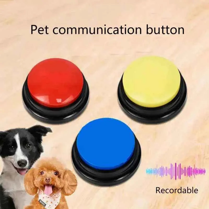 New Pet Training Tool Cat Dog Sound Box Recordable Talking Button Cat Voice Recorder Toy For Communication Pet Training Buzzer