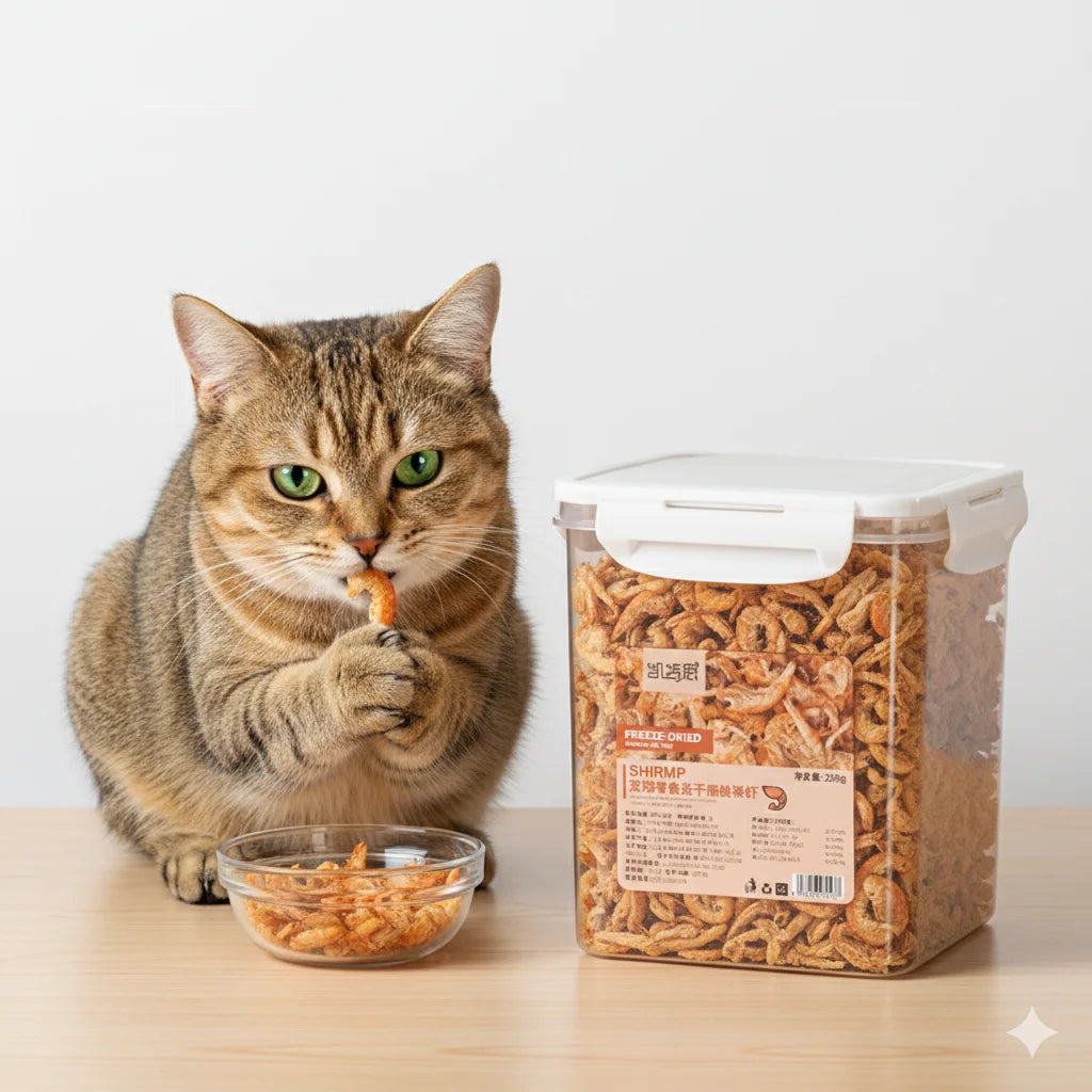 Premium Freeze-Dried Krill Cat Treats for Dental Health & Nutrition