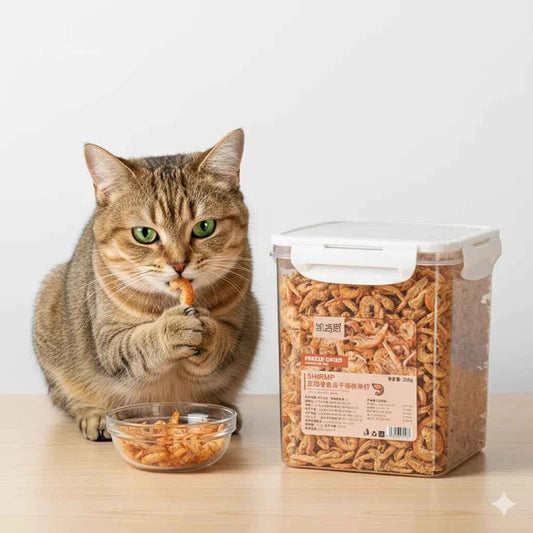 Premium Freeze-Dried Krill Cat Treats for Dental Health & Nutrition