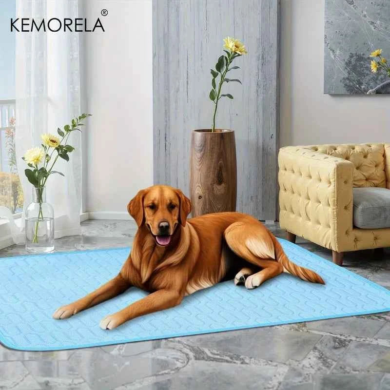 2025 Upgraded Ice-Cool Summer Pet Cooling Mat and Bed Sweat-Absorbent Fabric Available in 4 Sizes for Small Medium and Large Pet