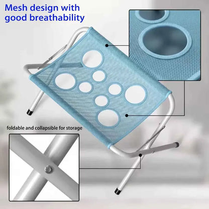 Pet Grooming Hammock with 8-Hole Design & Iron Support Frame