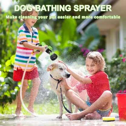 High-Pressure Dog Shower Sprayer - Pet Bath Tool with Foam & Hose Nozzle for Dogs/Cats, Also for Garden/Car Wash