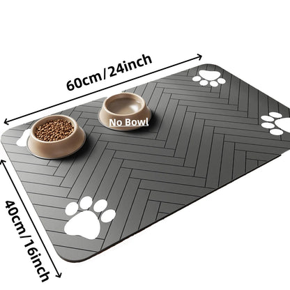 Absorbent Pet Feeding Mat – Waterproof Non‑Slip Placemat for Dog & Cat Bowls