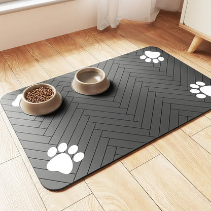 Absorbent Pet Feeding Mat – Waterproof Non‑Slip Placemat for Dog & Cat Bowls